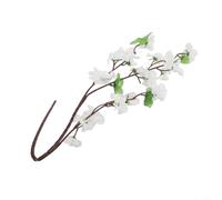 Silk-Inspired For Cherry Plum Peach Blossom Artificial Flower Branch for Home Office Decor Living Room Bedroom Coffee House Styling (White)