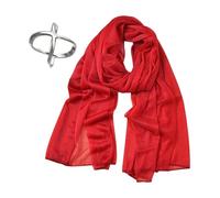 Silk JTMKYO scarf Elegant Retro Chiffon Shawl, Soft Solid Color Sarong, Breathable Ladies Scarf