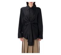 Silk Knotted Shirt Black Aw25 - female - Róhe - Shirts - Black - S - Blouses & Shirts S