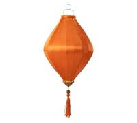 Silk Lanterns Chinese Style Hanging Lantern Oval Chinese Hanging Lanterns with Tassel Vietnamese Silk Lanterns Decorative(Orange,18 Inch)