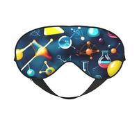 Silk Like Abstract Science Chemistry Print Soft Sleep Eye Mask Comfortable Blindfold Adjustable Eye mask for Sleep
