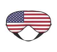 Silk Like American Flag Print Soft Sleep Eye Mask Comfortable Blindfold Adjustable Eye mask for Sleep