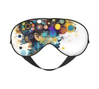 Silk Like Artificial Intelligence Brain Print Soft Sleep Eye Mask Comfortable Blindfold Adjustable Eye mask for Sleep