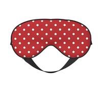 Silk Like Big White dot Print Soft Sleep Eye Mask Comfortable Blindfold Adjustable Eye mask for Sleep