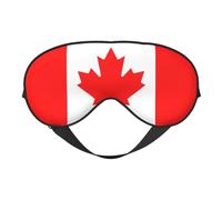 Silk Like Canadian Flag Print Soft Sleep Eye Mask Comfortable Blindfold Adjustable Eye mask for Sleep