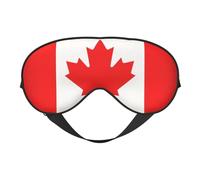 Silk Like Canadian Flag Print Soft Sleep Eye Mask Comfortable Blindfold Adjustable Eye mask for Sleep