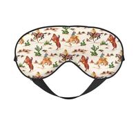 Silk Like Cowboy Ride Horse Print Soft Sleep Eye Mask Comfortable Blindfold Adjustable Eye mask for Sleep