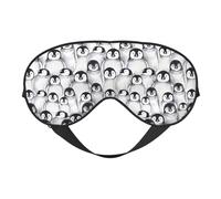 Silk Like Cute Penguins Sketch Print Soft Sleep Eye Mask Comfortable Blindfold Adjustable Eye mask for Sleep