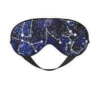 Silk Like Glow in The Dark Print Soft Sleep Eye Mask Comfortable Blindfold Adjustable Eye mask for Sleep