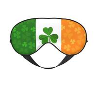 Silk Like Irish Flag Print Soft Sleep Eye Mask Comfortable Blindfold Adjustable Eye mask for Sleep