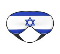 Silk Like Israeli Flag Print Soft Sleep Eye Mask Comfortable Blindfold Adjustable Eye mask for Sleep