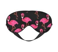 Silk Like Lovely Pink Flamingos Print Soft Sleep Eye Mask Comfortable Blindfold Adjustable Eye mask for Sleep
