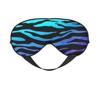Silk Like Purple Blue Green Camouflage Zebra Stripes Print Soft Sleep Eye Mask Comfortable Blindfold Adjustable Eye mask for Sleep
