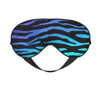 Silk Like Purple Blue Green Camouflage Zebra Stripes Print Soft Sleep Eye Mask Comfortable Blindfold Adjustable Eye mask for Sleep
