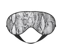 Silk Like Snake Skin Black and White Print Soft Sleep Eye Mask Comfortable Blindfold Adjustable Eye mask for Sleep