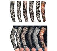 Silk-Like Tattoo Arm Sleeves 12 Pack UV Blocker | Silk-like texture, soft touch, non-irritating, hides tattoos, comfortable all-day wear