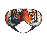 Silk Like Tiger Stripes Orange Pattern Print Soft Sleep Eye Mask Comfortable Blindfold Adjustable Eye mask for Sleep