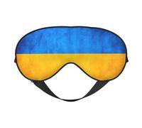 Silk Like Ukrainian Flag Print Soft Sleep Eye Mask Comfortable Blindfold Adjustable Eye mask for Sleep