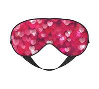 Silk Like Valentine's Day Love Heart Print Soft Sleep Eye Mask Comfortable Blindfold Adjustable Eye mask for Sleep