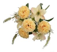 Silk Lily Carnation Floral Bundle for Daily Living Space Refresh Event Prep and Personalized Interior Touch (E)