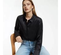 Silk Long Sleeve Shirt Black