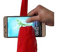 Silk Magic Trick - Red Satin Scarf Illusion Close Up Prop, 35x35cm Phone Penetration Gag Toy, Visual Comedy Effect | Magic Silk Thread, Surprise Performance Routine For Stage Party Birthday Accessory