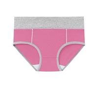 Silk n C Ers Women's Briefs Breathable Mid Waist Plus Size Underpants Maternity Pants (Hot Pink, XXXXXL)
