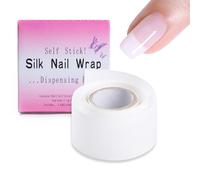 Silk Nail Wrap Roll, Self Adhesive Fibreglass Nail Protector, Thin Breathable Nail Care Tape, Support for Cracked Nails and Visual Extension, Customisable Length, 3cm x 1m
