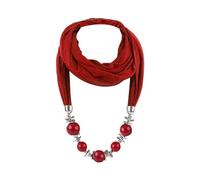 Silk Neck Scarf For Women Uk Women Pendant Scarf With Tassel Jewelry Scarves Heated Blanket Shawl With Zip (Wine, One Size)