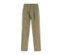 Silk Nep Cotton Twill Deck Trousers - male - Nanamica - Wide Trousers - Green - W30 - Trousers W30