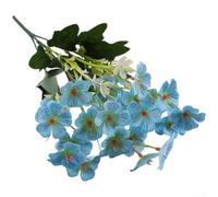 Silk Orchid Artificial Floral Stems for Wedding Event Planning Home Interior Coordination and Photography Prop Placement (Light Blue)