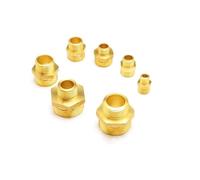 Silk pairBrass Tube Pneumatic Fitting 1/8" 1/4" 3/8" 1/2" 3/4"1 Male X Male Change Hex Nipple Pipe Connector Adapter Coupler IDGTTLDF(02-03)