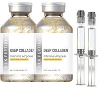 Silk Peptide Deep Collagen Moisturizing Ampoule Essence, Lightweight Hydrating Anti-Aging Facial Essence, Firming and Lifting Facial, Convenient Dropper Design