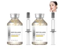 Silk Peptide Intensive Lifting Ampoule, Deep Collagen Silk Peptide Intensive Ampoule Hydrating Face Serum, Anti Aging Serum for Face Tightening Smoothing, Improves Elasticity, Gentle (2PCS)