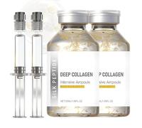 Silk Peptide Intensive Lifting Ampoule - Deep Collagen Silk Peptide Intensive Lifting Serum Korean Anti Aging Serum for Face Tightening, Lifting, Smoothing & Hydrating (2set)
