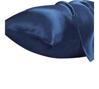 Silk pillowcase 1PC Satin Pillowcase For Hair Silk Pillow Cases For Skin Silky Soft Covers(Navy,80x80cm)