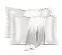 Silk Pillowcase 2 Pack,100% Natural Mulberry Silk Pillowcase for Hair and Skin Health, Standard Size 50 x 75 cm Pillow Case, Soft Smooth Cooling