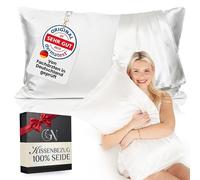 Silk Pillowcase 50 x 80 cm Dermatologists Certified for Skin and Hair | Silk Pillowcase for Hair | Highest Quality 6A, 22 Momme | Silk Pillowcase (Ivory White - Ivory White Edge)