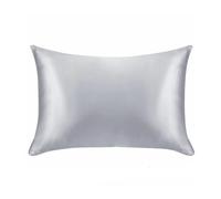 Silk Pillowcase Emulation Silk Satin King Pillowcase Smooth Queen/Standard Pillow Case Cushion Cover Chair Seat Bedding Pillows Home Decor For the bedroom(Silver,Queen(20x29 inch))