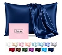 Silk Pillowcase for Hair and Skin Mulberry Silk Pillowcase Soft Breathable Smooth Both Sided Natural Silk Pillowcase with Zipper Beauty Sleep Silk Pillow Case 1 Pack for Gift(Standard,Teal Blue)
