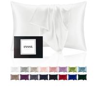 Silk Pillowcase for Women, Mulberry Silk Pillowcase for Hair and Skin and Stay Comfortable and Breathable During Sleep (Ivory, Standard)