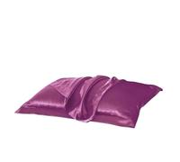 Silk Pillowcase Luxury Brown Stain Pillowcase Queen King Soft Pillow Case For Women Men Bed Pillowcase(Purple,2pcs)