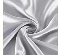 Silk Pillowcase Oxford Pillowcase 1pc 25MM One Side Mulberry Silk Single Pillow Case Many Colors(Silvery Grey,50x70cm)