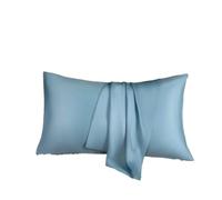 Silk Pillowcase Pure Mulberry Silk Pillowcase Silk Pillow Cover 40 * 60cm 50 * 70cm Qeen King Size Pillowcase(Blue,50x70cm 2pc)