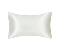 Silk Pillowcase Pure Solid Silky Satin Skin Care Pillowcase Hair Anti Pillow Case Queen King Full Size Pillow Cover(Beige,Standard(51x66 cm))
