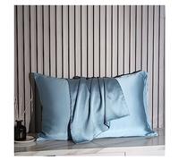 Silk Pillowcase Silk Pillow Case Real Silk Protect Hair Skin Pillowcase Any Size Customized Bedding Pillow Cases Cover(Blu,50x70cm 1pc)