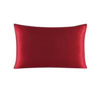 Silk Pillowcase Silk Pillowcase Zipper Pillowcases Pillow Case For Healthy Standard Queen King Multicolor(Wine red,51x76 cm)