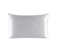 Silk Pillowcase Silk Pillowcase Zipper Pillowcases Pillow Case For Healthy Standard Queen King Multicolor(Silvery Grey,50x70 cm)