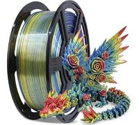 Silk PLA 3D Printer Filament 1.75mm Filajoy3D 3D Printing Filament 250g Dimensional Accuracy +/- 0.03mm for Most FDM 3D Printers,red Gold Blue