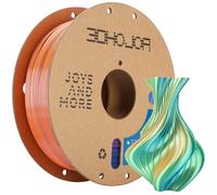 Silk PLA 3D Printer Filament Triple Color-Blue Orange Green